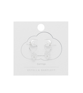 Estella Bartlett Silver Engraved Heart Padlock Earrings